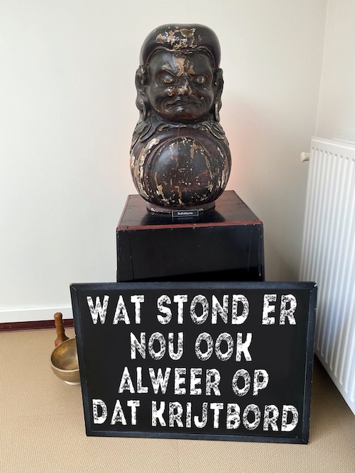 krijtbord op de lijfschool